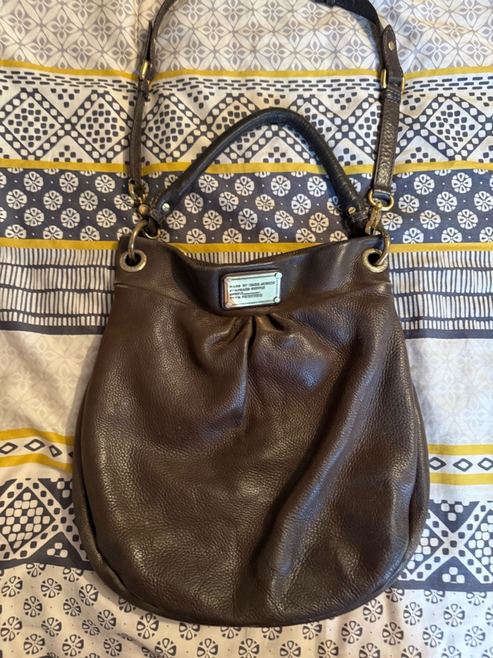 Marc Jacobs Dark Brown Leather Workwear Shoulder/ crossbody  Bag